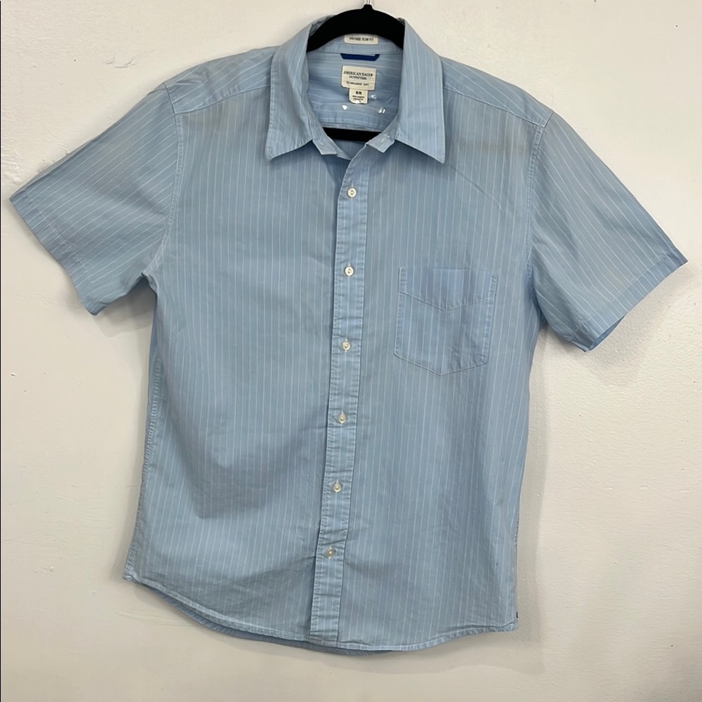 American Eagle Outfitters Blue Casual Button Down Shirt